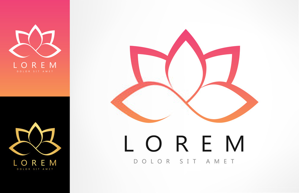 Lotus Shape in Yoga Logos 